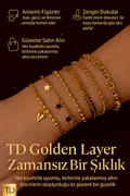 TD Golden Layer – Çoklu Zincir Altın Bileklik Seti